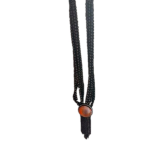 Vintage onyx and amber necklace, early 90's